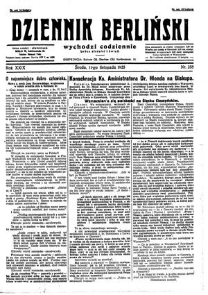Dziennik Berliński vom 11.11.1925