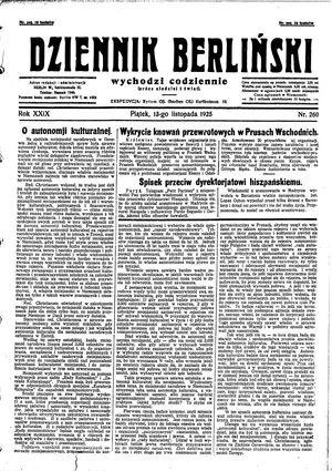 Dziennik Berliński vom 13.11.1925