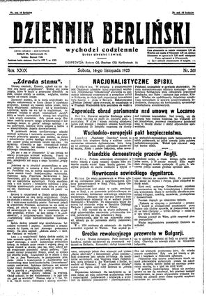 Dziennik Berliński vom 14.11.1925