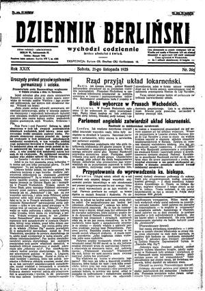 Dziennik Berliński on Nov 21, 1925