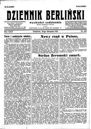 Dziennik Berliński vom 22.11.1925