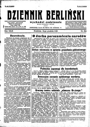 Dziennik Berliński vom 13.12.1925