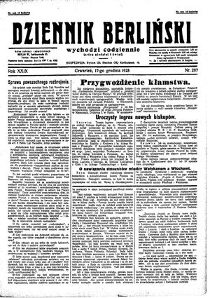 Dziennik Berliński vom 17.12.1925