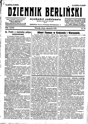 Dziennik Berliński vom 24.01.1928