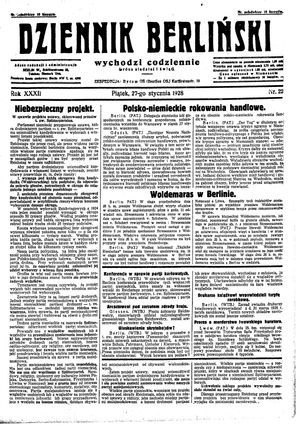 Dziennik Berliński vom 27.01.1928