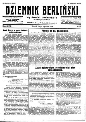 Dziennik Berliński vom 31.01.1928