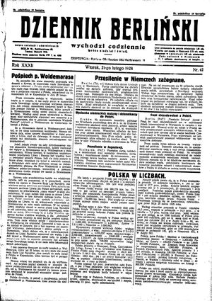 Dziennik Berliński vom 21.02.1928