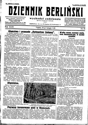 Dziennik Berliński on Feb 24, 1928