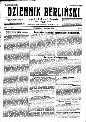 Dziennik Berliński on Mar 4, 1928