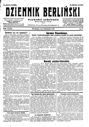 Dziennik Berliński vom 01.04.1928