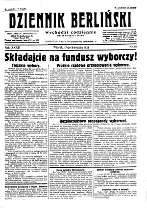 Dziennik Berliński vom 17.04.1928