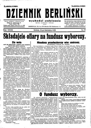 Dziennik Berliński vom 21.04.1928