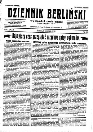 Dziennik Berliński vom 05.05.1928