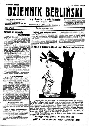 Dziennik Berliński vom 09.05.1928