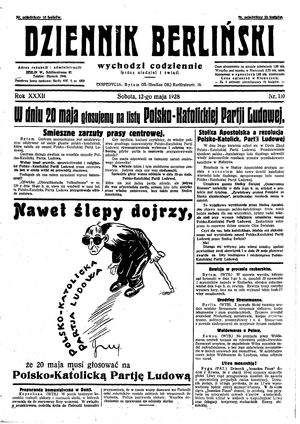 Dziennik Berliński vom 12.05.1928