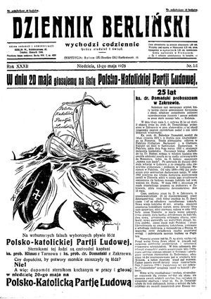 Dziennik Berliński on May 13, 1928