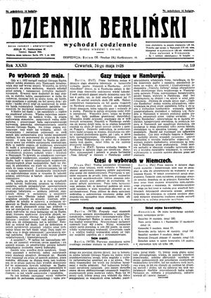 Dziennik Berliński vom 24.05.1928