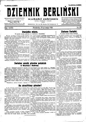 Dziennik Berliński vom 27.05.1928