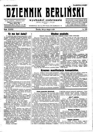 Dziennik Berliński vom 30.05.1928