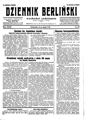 Dziennik Berliński vom 31.05.1928