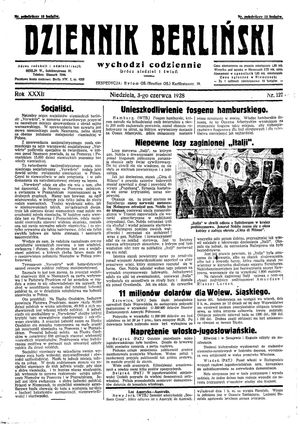 Dziennik Berliński vom 03.06.1928