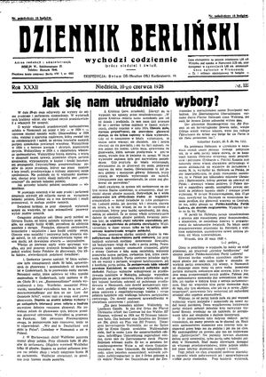 Dziennik Berliński vom 10.06.1928