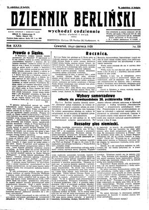 Dziennik Berliński vom 14.06.1928