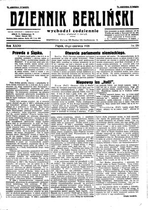 Dziennik Berliński vom 15.06.1928