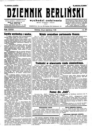 Dziennik Berliński vom 16.06.1928