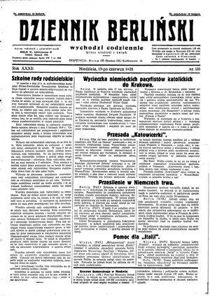 Dziennik Berliński vom 17.06.1928