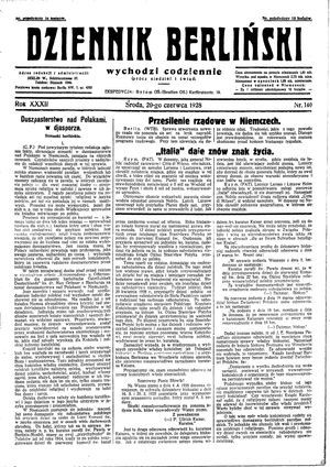 Dziennik Berliński vom 20.06.1928