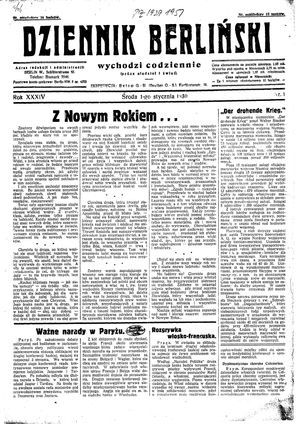 Dziennik Berliński vom 01.01.1930