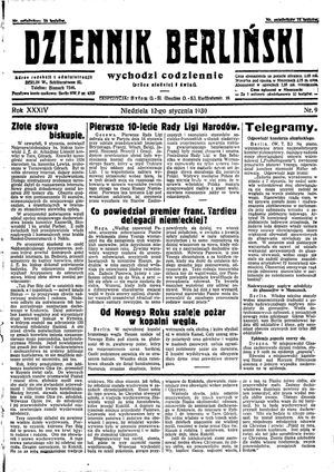 Dziennik Berliński vom 12.01.1930