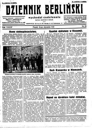 Dziennik Berliński vom 31.01.1930