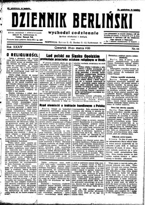 Dziennik Berliński vom 20.03.1930