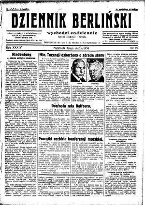 Dziennik Berliński vom 23.03.1930