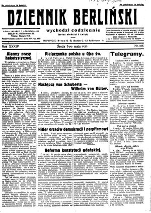 Dziennik Berliński vom 07.05.1930