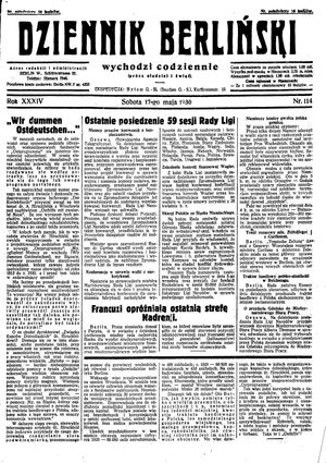 Dziennik Berliński vom 17.05.1930