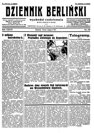 Dziennik Berliński on May 24, 1930