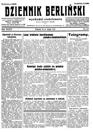 Dziennik Berliński vom 31.05.1930
