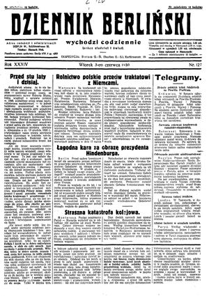 Dziennik Berliński on Jun 3, 1930