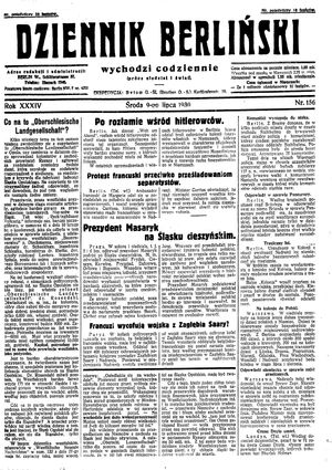 Dziennik Berliński vom 09.07.1930
