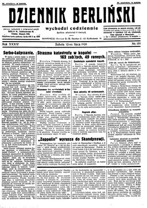 Dziennik Berliński vom 12.07.1930