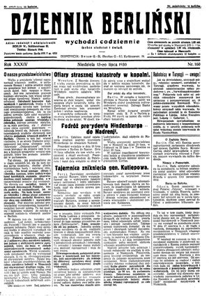 Dziennik Berliński on Jul 13, 1930