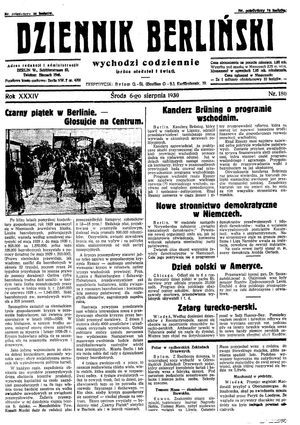 Dziennik Berliński vom 06.08.1930