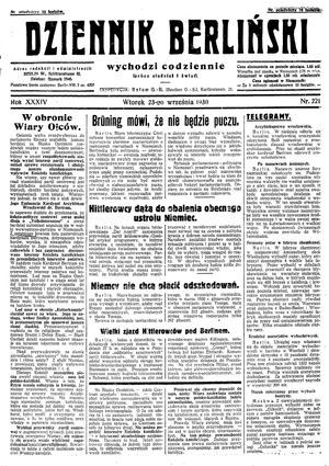 Dziennik Berliński vom 23.09.1930