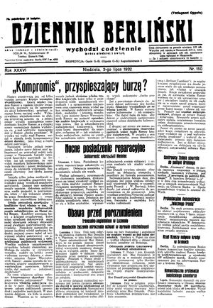Dziennik Berliński vom 03.07.1932