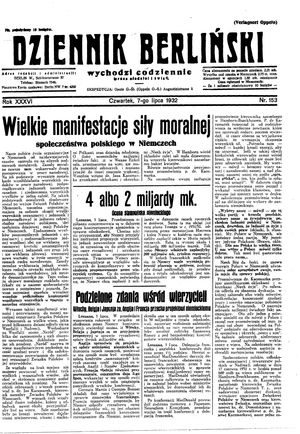 Dziennik Berliński vom 07.07.1932