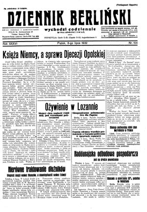 Dziennik Berliński vom 08.07.1932