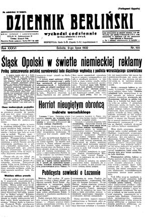 Dziennik Berliński vom 09.07.1932